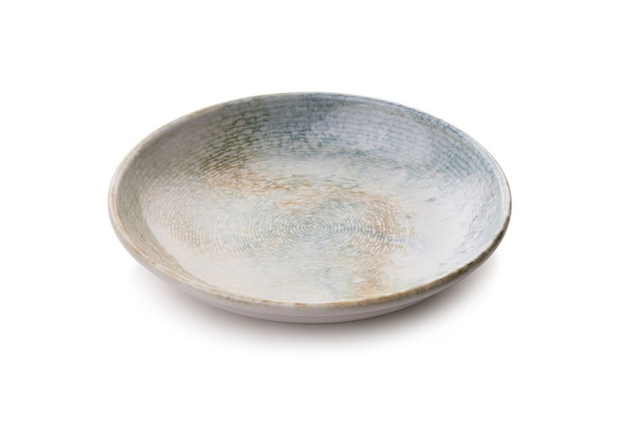 Hermia Juego de vajilla de porcelana de 18 piezas Beige y Turquesa